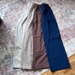 BUNDLE OF 4 Abercrombie & Fitch Viral Sloane Wide Leg Pants size small/long